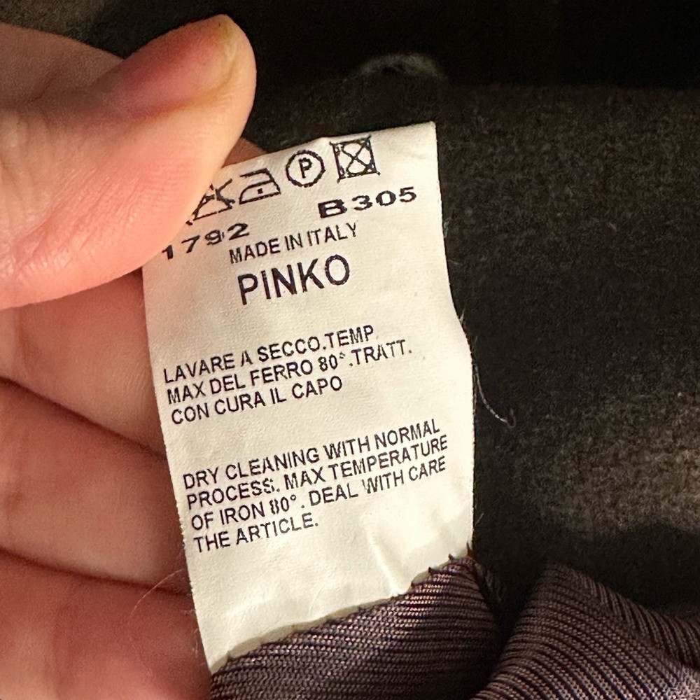 Pinko Dark Brown Trench Coat with Belt Size 8 - Picture 6 of 7